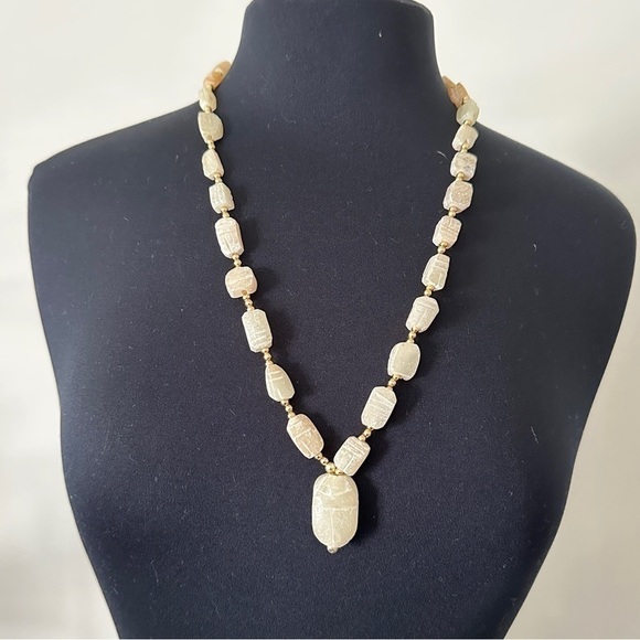 Vintage Costume Jewelry Beaded Rock Necklace - Picture 2 of 9